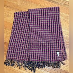 J. Crew Pink and Tan Wool Scarf